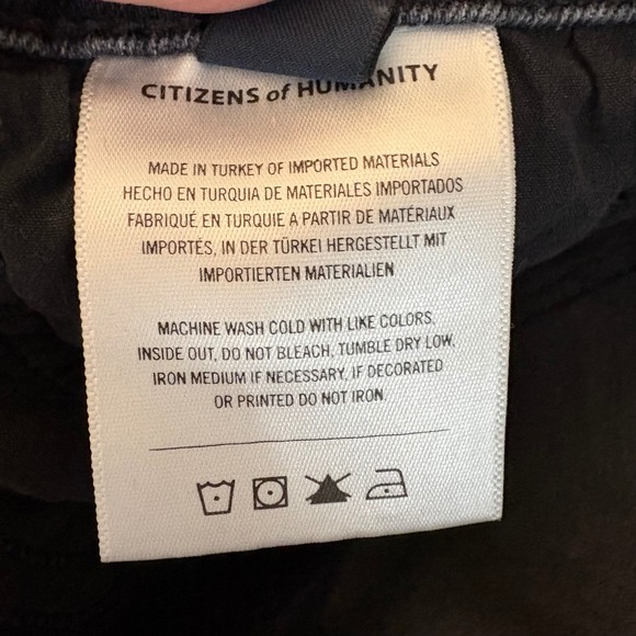 Citizens of Humanity Olivia High Rise Slim Ankle Size 29 Charcoal Wash - Picture 8 of 9